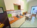 Apartmány Ani - 10 M from the sea SA1 zeleni(2+1), SA2 žuti(2+1) Jadranovo - Riviera Crikvenica  - Studio apartmán - SA1 zeleni(2+1): kuchyně a jídelna