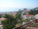 Apartmány a pokoje Roza - 200 m from sea : A1(5), A2(4+2), R1(2), R2(2) Baška Voda - Riviera Makarska  - Apartmán - A2(4+2): výhled z terasy