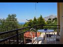 Apartmány Miljko - 80 m from beach: A1(6), SA2(2), A10(4+1), A11(2+2) Brela - Riviera Makarska  - terasa