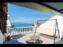 Apartmány Jure - terrace with amazing sea view: A1 Leona (6+2), A2 Ivano (6+2) Brist - Riviera Makarska  - Apartmán - A1 Leona (6+2): terasa