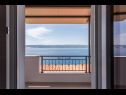 Apartmány Nina - sea view family apartments SA1A(3), A1Donji(2+1), A3(6), A4(4+1), A5(6), A6(4) Čelina Zavode - Riviera Omiš  - Apartmán - A3(6): výhled  na moře