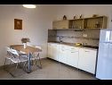 Apartmány Lea - with terrace : A1(2+2), A2(2+2) Mandre - Ostrov Pag  - Apartmán - A1(2+2): kuchyně a jídelna