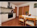 Apartmány Elvi - amazing position & parking: A1 mali(2+1), A2(2+2), A3(4+1), A4 gornji(4+1), A5(2+1) Primošten - Riviera Šibenik  - Apartmán - A4 gornji(4+1): kuchyně a jídelna