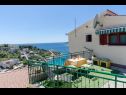 Apartmány Bosiljka - by the sea: A1(5), A2(5), SA3(2) Sevid - Riviera Trogir  - Studio apartmán - SA3(2): výhled z terasy
