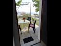 Apartmány JoPek - sea view; SA1(2+1) Rtina - Riviera Zadar  - Studio apartmán - SA1(2+1): terasa