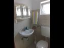 Apartmány JoPek - sea view; SA1(2+1) Rtina - Riviera Zadar  - Studio apartmán - SA1(2+1): koupelna s WC
