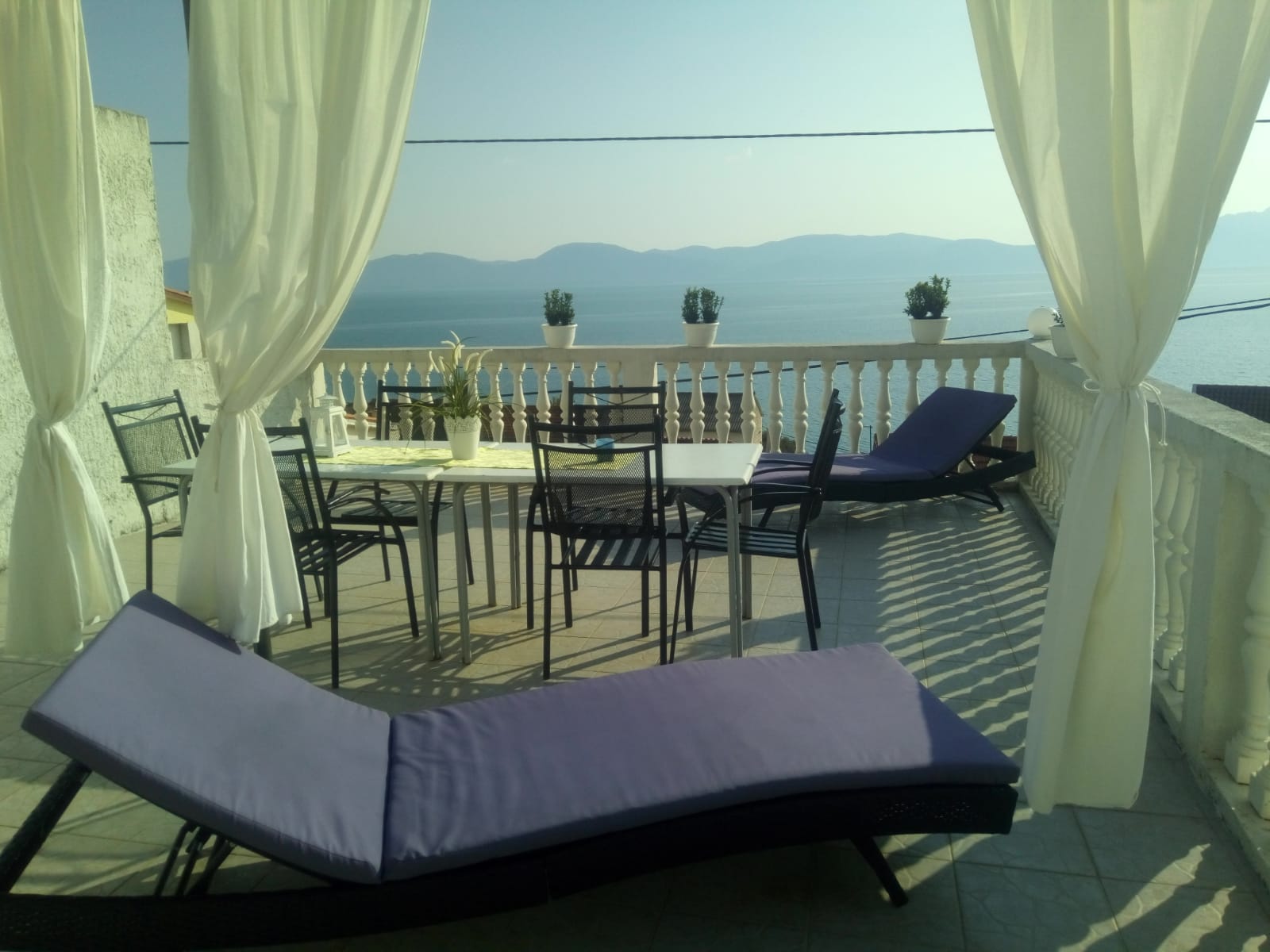 Apartmány Jure - terrace with amazing sea view: A1 Leona (6+2), A2 Ivano (6+2) Brist - Riviera Makarska 