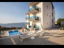 Apartmány Ivan - with heated pool and seaview: A1(4), B1(4) Postira - Ostrov Brač  - Apartmán - A1(4): pohled