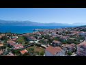 Apartmány Smilja - great location: A1(6+1) Gornji-Pašike, A2(4+1) Donji-Pašike Supetar - Ostrov Brač  - výhled  na moře