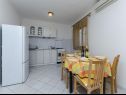 Apartmány Silvana - economy apartments : A1(4), A3(2+1), A2(2) Supetar - Ostrov Brač  - Apartmán - A1(4): kuchyně a jídelna