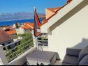 Apartmány Louis - 250m to the beach: A1(6) Supetar - Ostrov Brač  - výhled  na moře