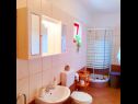 Apartmány Josef - seaview A2(3+2) crveni, A3(3+2) plavi Veli Rat - Ostrov Dugi otok  - Apartmán - A2(3+2) crveni: koupelna s WC