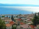Apartmány Suzi - beautiful view and cosy: A1 crvena kuhinja(2+2), A2(2+2) Baška Voda - Riviera Makarska  - Apartmán - A1 crvena kuhinja(2+2): výhled z terasy