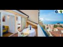 Apartmány Suzi - beautiful view and cosy: A1 crvena kuhinja(2+2), A2(2+2) Baška Voda - Riviera Makarska  - Apartmán - A1 crvena kuhinja(2+2): terasa