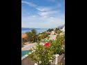 Apartmány Ante - seaview A1(5), SA2(3), SA3(2+1) Brela - Riviera Makarska  - pohled
