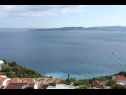 Apartmány Up - amazing sea view: A1(2) Brela - Riviera Makarska  - Apartmán - A1(2): výhled z terasy