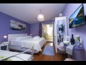 Apartmány Palmina - comfort apartment: A1 veliki (6),  A2 žuti (4+1), A3 lila (2), SA4 bijeli (2) Makarska - Riviera Makarska  - Studio apartmán - SA4 bijeli (2): ložnice