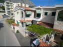 Apartmány Palmina - comfort apartment: A1 veliki (6),  A2 žuti (4+1), A3 lila (2), SA4 bijeli (2) Makarska - Riviera Makarska  - dům