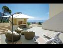 Apartmány Luxury - heated pool, sauna and gym: A1(2), A2(2), A3(4), A4(2), A5(4), A6(2) Makarska - Riviera Makarska  - výhled z terasy