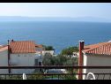 Apartmány Mir - free parking: SA2(2), SA3(2), A4(2+2), A5(6+1) Živogošće - Riviera Makarska  - výhled  na moře (dům a okolí)