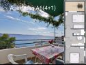 Apartmány Gogi - 100 m from beach: A6(4+1), A1(2+1), A2(2+1), A8(4+2) Živogošće - Riviera Makarska  - Apartmán - A6(4+1): detail