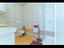Apartmány Mari - sea view apartments: A1(2) Borna, A2(4) Iva, A3(4) Silver, A4(4) Red Nemira - Riviera Omiš  - Apartmán - A4(4) Red: koupelna s WC