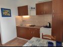 Apartmány Nives - great location: A1(6), A5(2), A6(2), A7(2), A2(4), A3(3), A4(3) Novalja - Ostrov Pag  - Apartmán - A7(2): kuchyně a jídelna