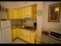 Apartmány Daju - 3 colours: A1 plavi(2+2), A2 žuti(4+1), A3 narančasti(2) Ždrelac - Ostrov Pašman  - Apartmán - A2 žuti(4+1): kuchyně