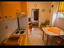 Apartmány Daju - 3 colours: A1 plavi(2+2), A2 žuti(4+1), A3 narančasti(2) Ždrelac - Ostrov Pašman  - Apartmán - A3 narančasti(2): kuchyně a jídelna