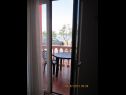Apartmány Sor - on the beach: SA1(2+1), A1(4+1), A2(2+2), A3(2+2) Bibinje - Riviera Zadar  - Studio apartmán - SA1(2+1): balkón