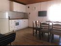 Apartmány Petar - 30 m from sandy beach: A1(6+1), A2(4), SA3(2) Nin - Riviera Zadar  - Apartmán - A1(6+1): kuchyně a jídelna